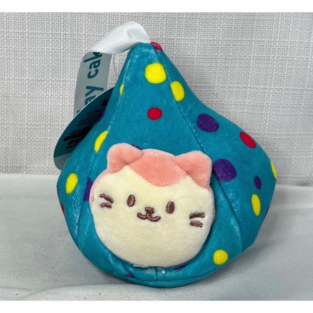 Anirollz Kittiroll x Hershey's Kisses Birthday Cake Teal Polka Dot Plush New